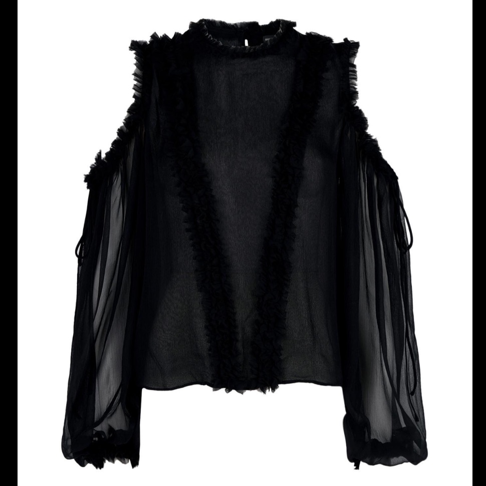 Alexis Black Cold Shoulder Top
